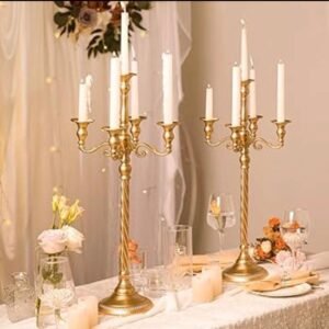 Gold Candelabra Centerpiece